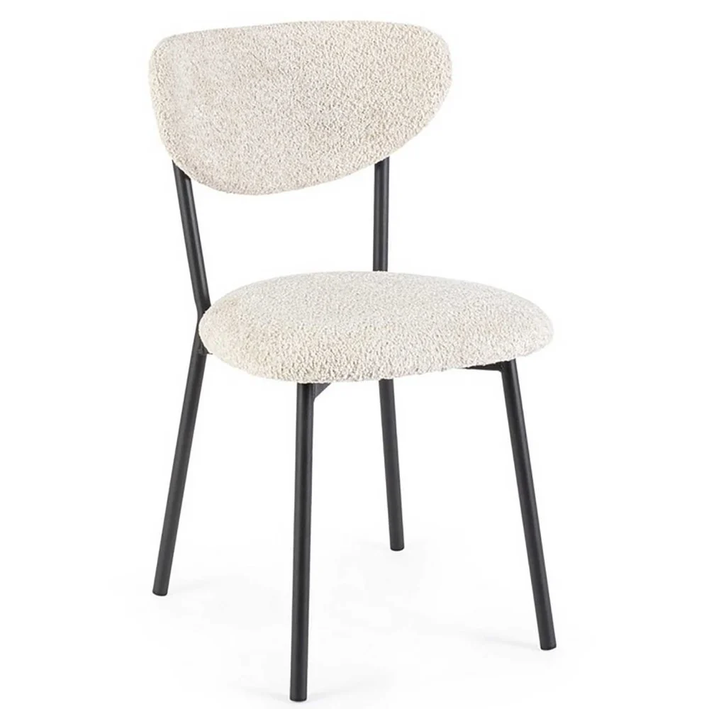 Bizzotto sedia Ludmilla effetto boucle naturale