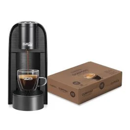 VOLTA MACCHINA ESPRESSO NERA + 48 CAPS CORPOSO