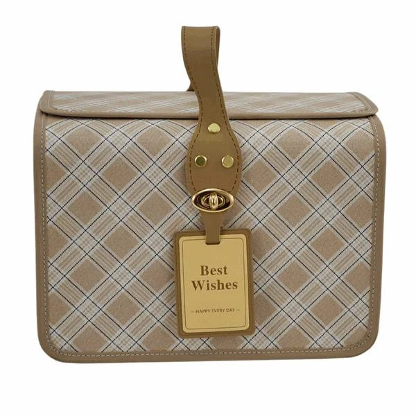 L'Arcolaio Bauletto Rettangolare Grande Vintage Brown 28,8x20,7x20 cm