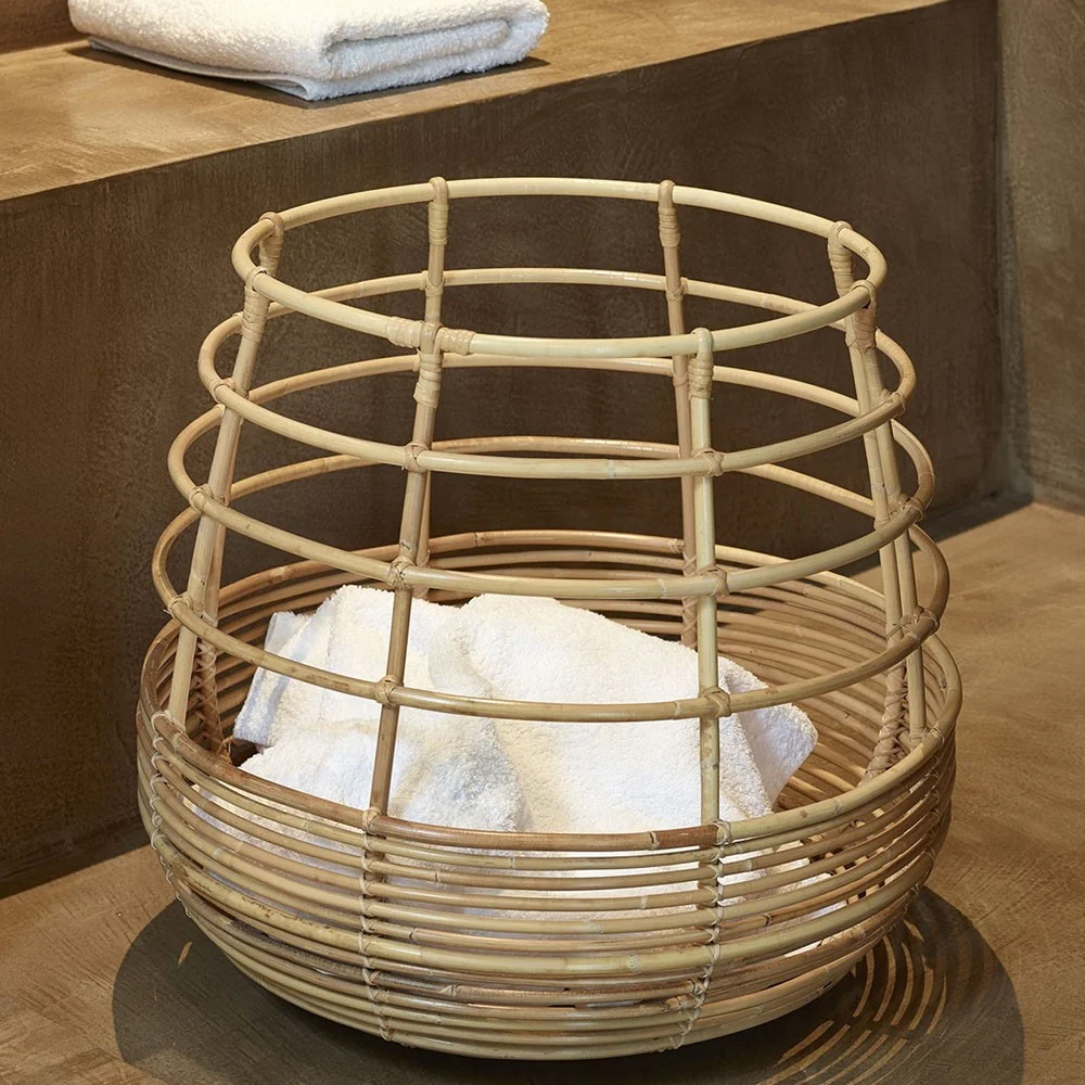 Cestino rotondo in rattan Sweep