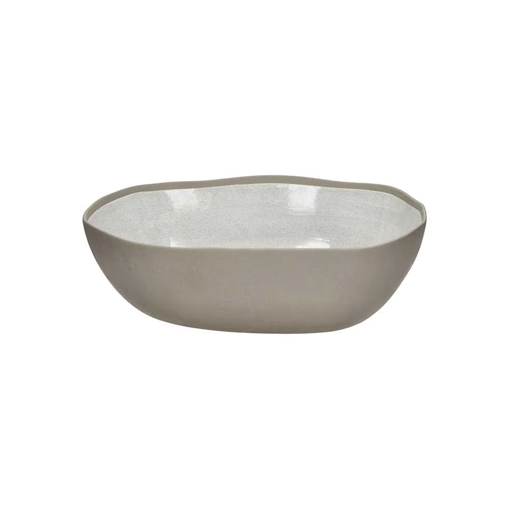 Ciotola da portata Primeval L 36,3 x L 33 x H 10 cm grigio chiaro