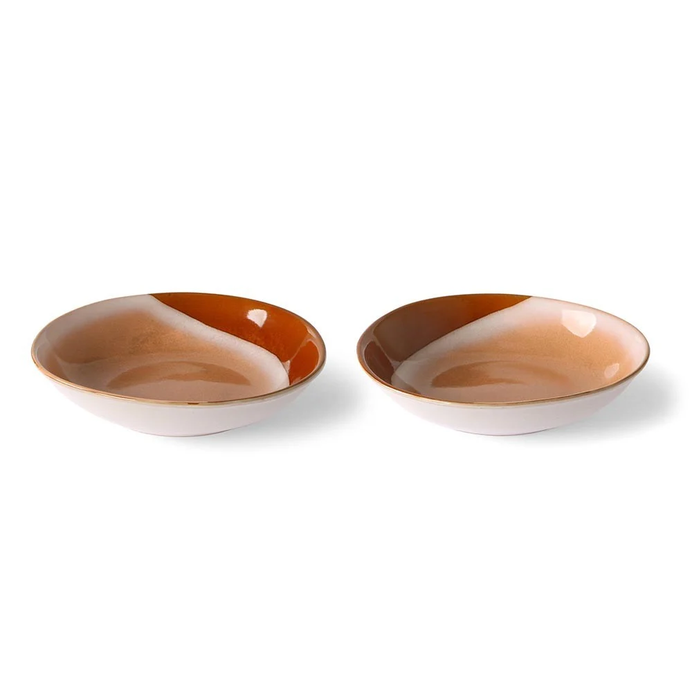 Ciotole al curry in ceramica degli anni '70 Collines (set di 2)