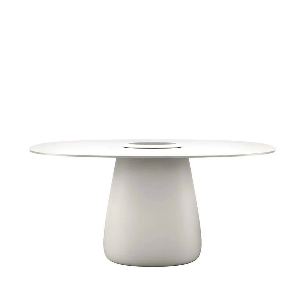 Cobble Table HPL Bucket tavolo ovale con foro centrale
