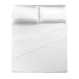 COMPLETO LETTO MATRIMONIALE BIANCO 100% COTONE