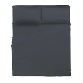 COMPLETO LETTO MATRIMONIALE GRAFITE 100% COTONE
