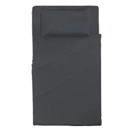 COMPLETO LETTO PIAZZA 1/2 GRAFITE 100% COTONE