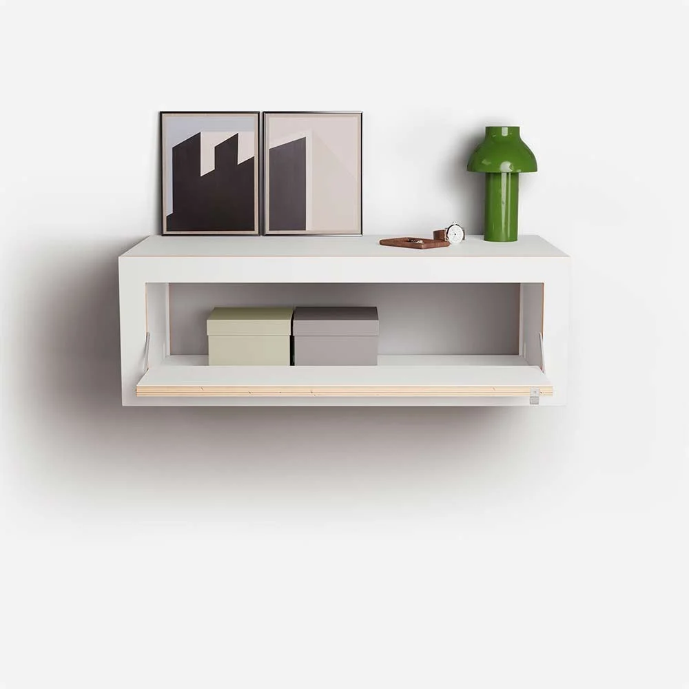 Consolle da parete Fläpps Box 80x27x40 - bianco