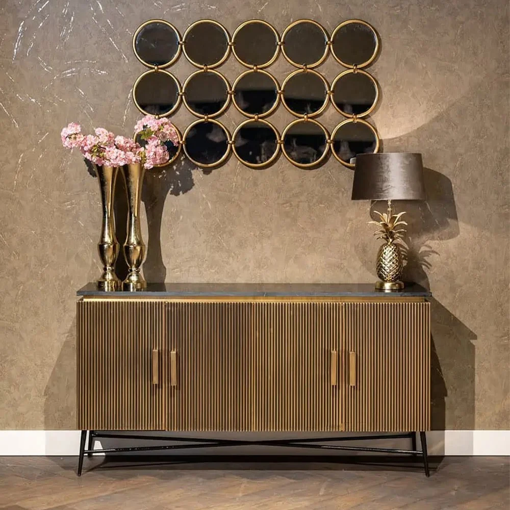 Credenza Ironville a 4 ante (Oro)