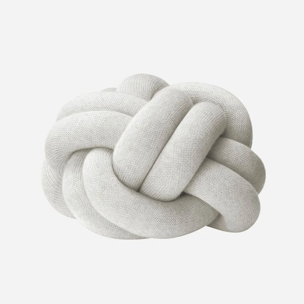 Cuscino Knot bianco grigio