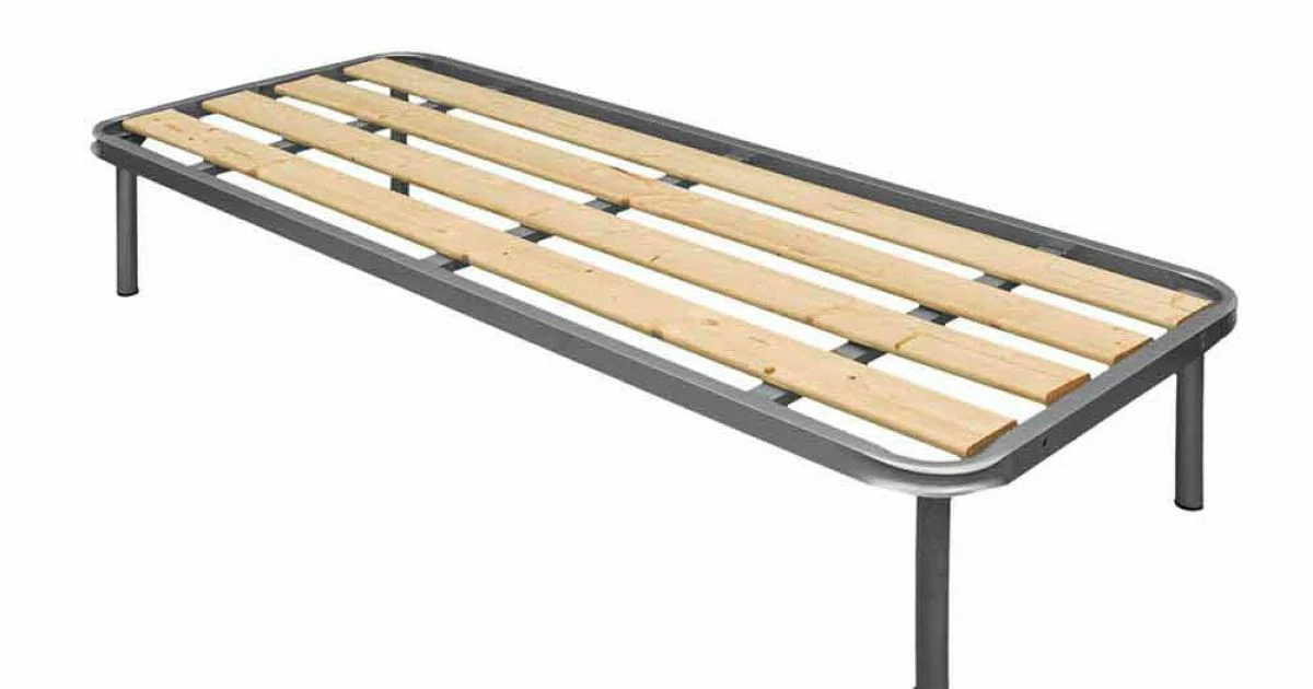 Rete Singola con Doghe Verticali in Legno Bio Comfort 2 80x190 cm - Mast