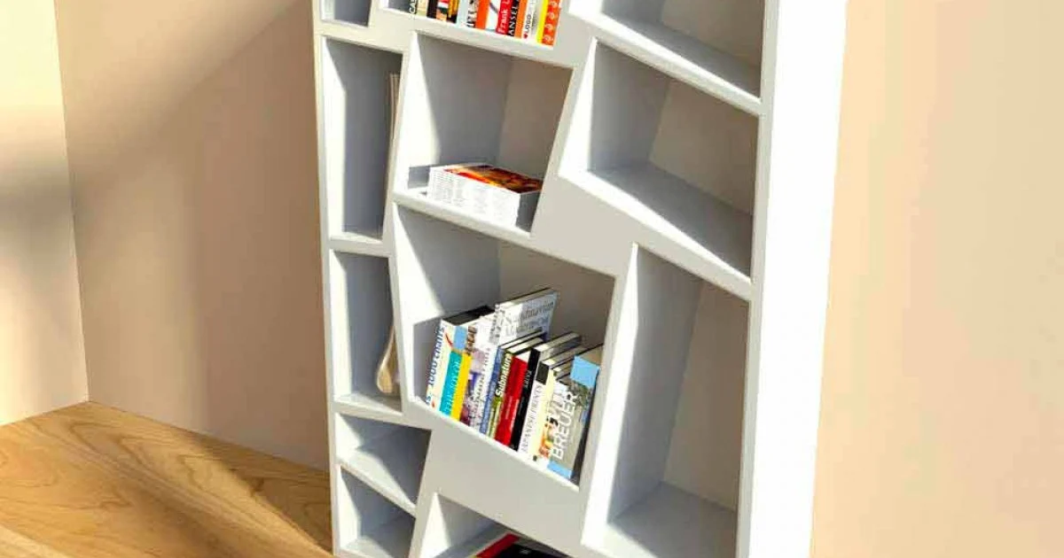 Libreria moderna di design verde, rossa o bianca Christie