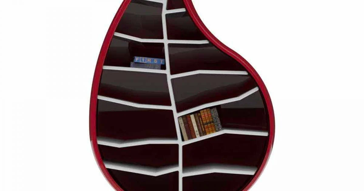 Libreria moderna in Solid Surface Clorofilla made in Italy