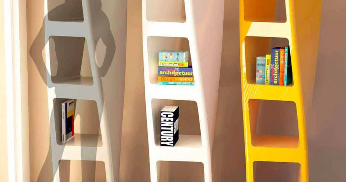 Libreria moderna di design in Solid Surface Collins