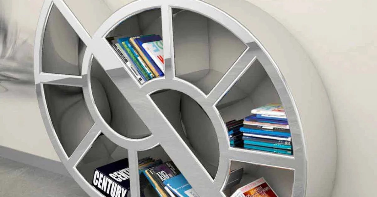 Libreria design moderno fatta artigianalmente in Italia Nicol