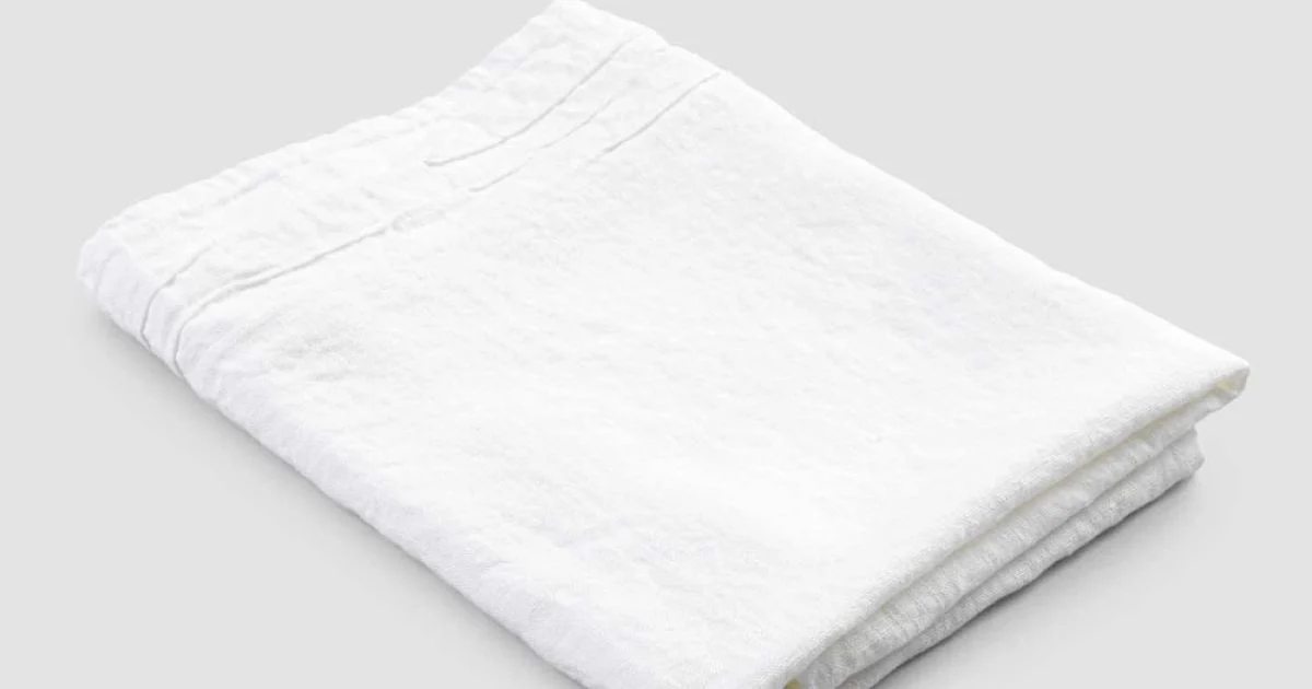 Asciugamano da Bagno in Lino Pesante Bianco Lusso Italiano Artigianale - Jojoba