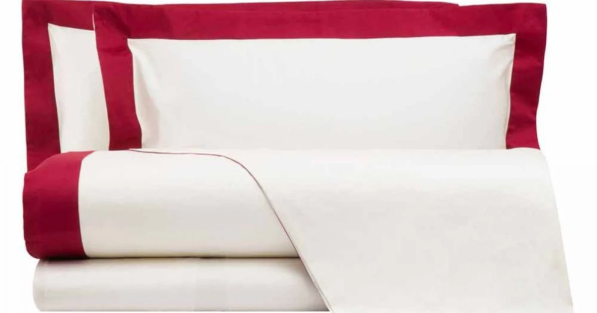 Completo Lenzuola da Letto Matrimoniale in Raso con Bordi Colorati - Giacinto