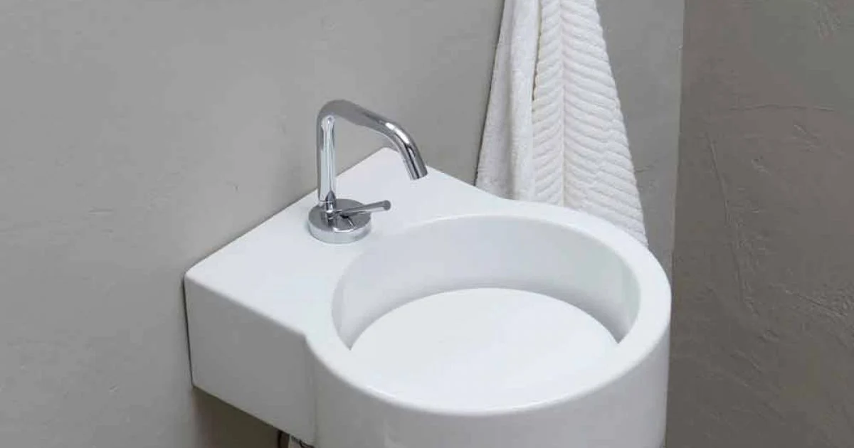 Lavamani di design circolare da appoggio/sospensione made in Italy Tor