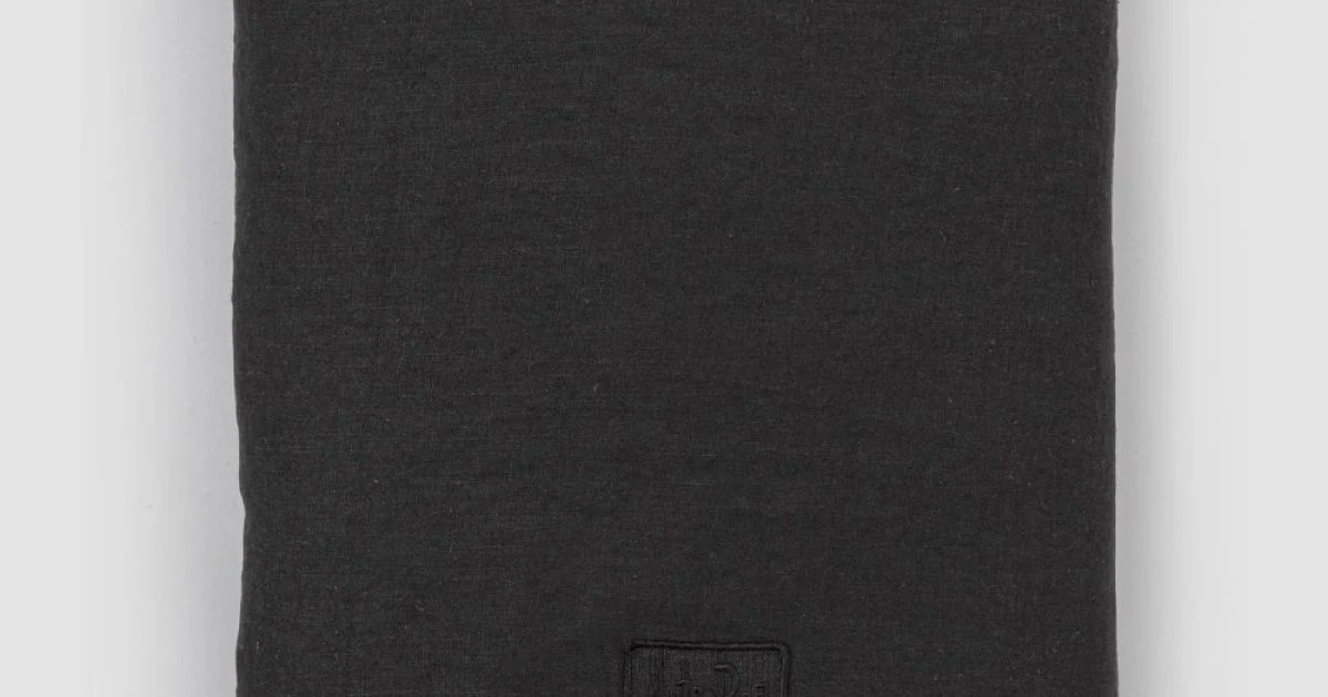 Lenzuola Matrimoniali con Angoli in Lino Nero, Burro o Gesso Old - Fiumano