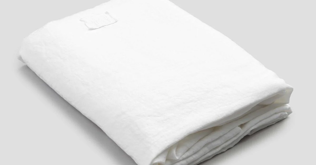 Lenzuolo Matrimoniale con Angoli di Lino Bianco di Lusso Made in Italy - Fiumano