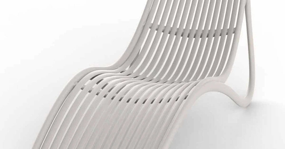 Chaise Longue da Esterno di Design Bianco o Ecru, 4 Pezzi - Ibiza by Vondom
