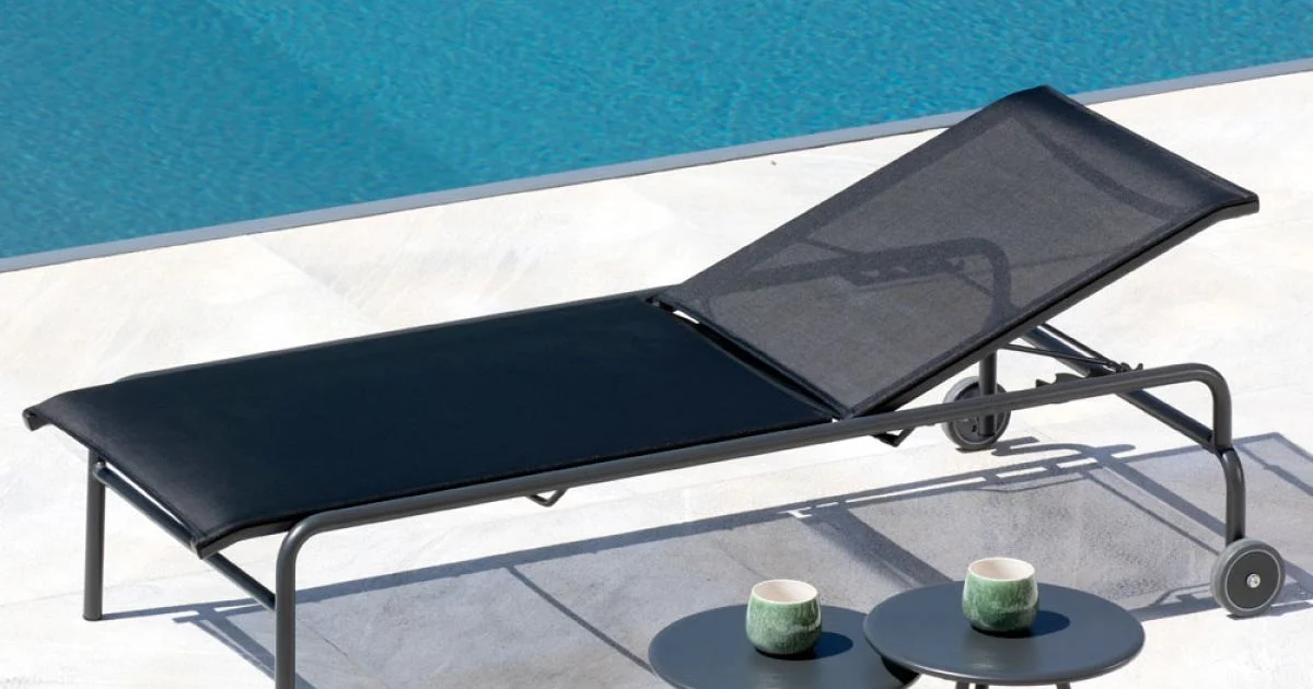 Lettino da Giardino Impilabile in Acciaio Made in Italy 2 Pezzi – Arwen