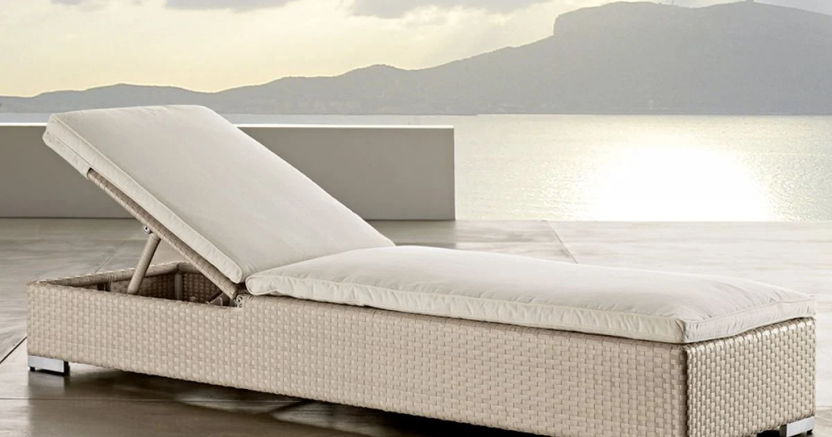 Lettino da Giardino in Polyrattan Intrecciato a Mano – Experia