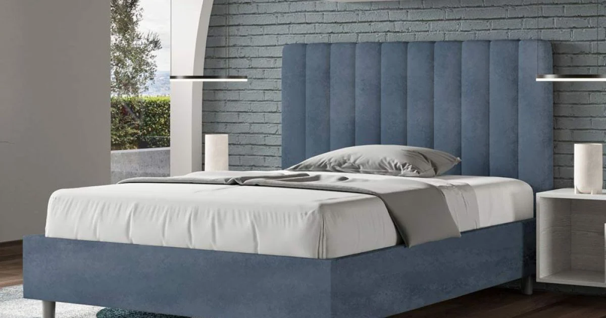 Letto 120x200 cm Microfibra con Linee Verticali Simmetriche Made in Italy - Guanto