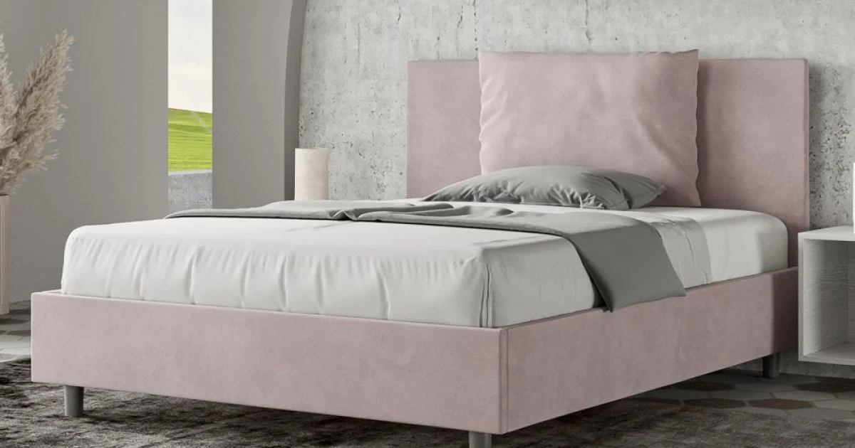 Letto 140x200 cm Testata con Cuscinatura in Microfibra Made in Italy - Pallone