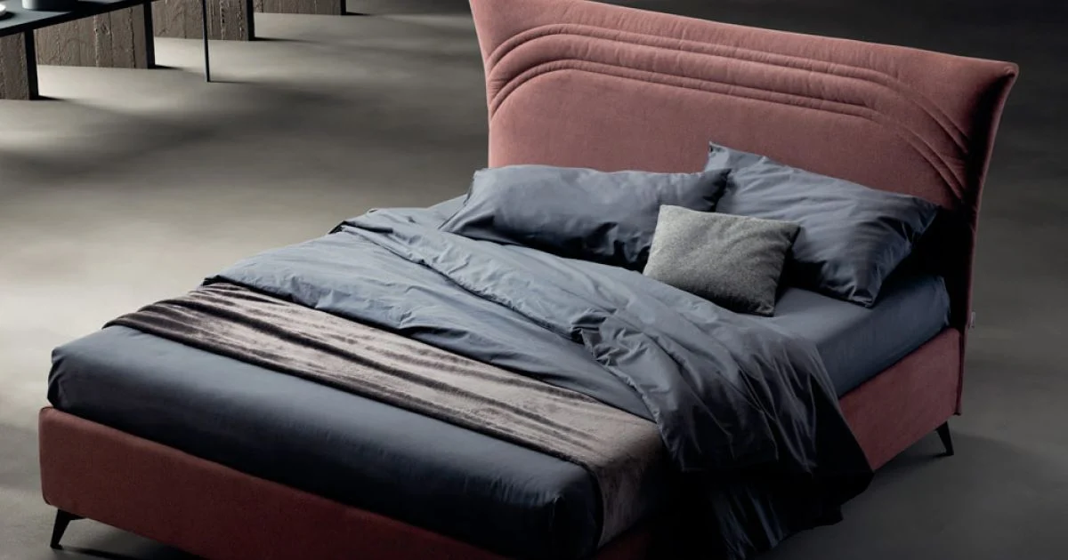 Letto Matrimoniale 160x190 con Linee Ricurve e Doppia Fascia Trapuntata - Gioie