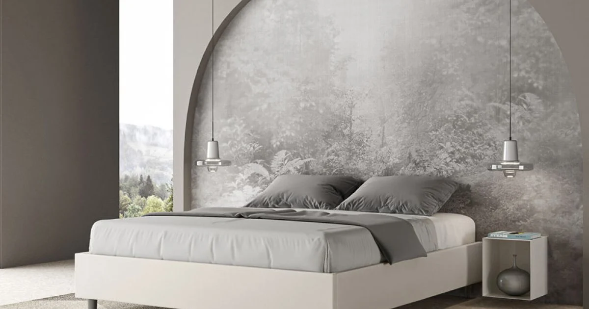 Letto Matrimoniale 160x200 cm Rivestito in Similpelle Made in Italy - Atleta