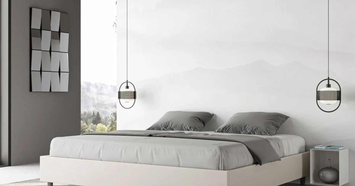 Letto Matrimoniale 180x200 cm e Rivestito in Similpelle Made in Italy - Atleta