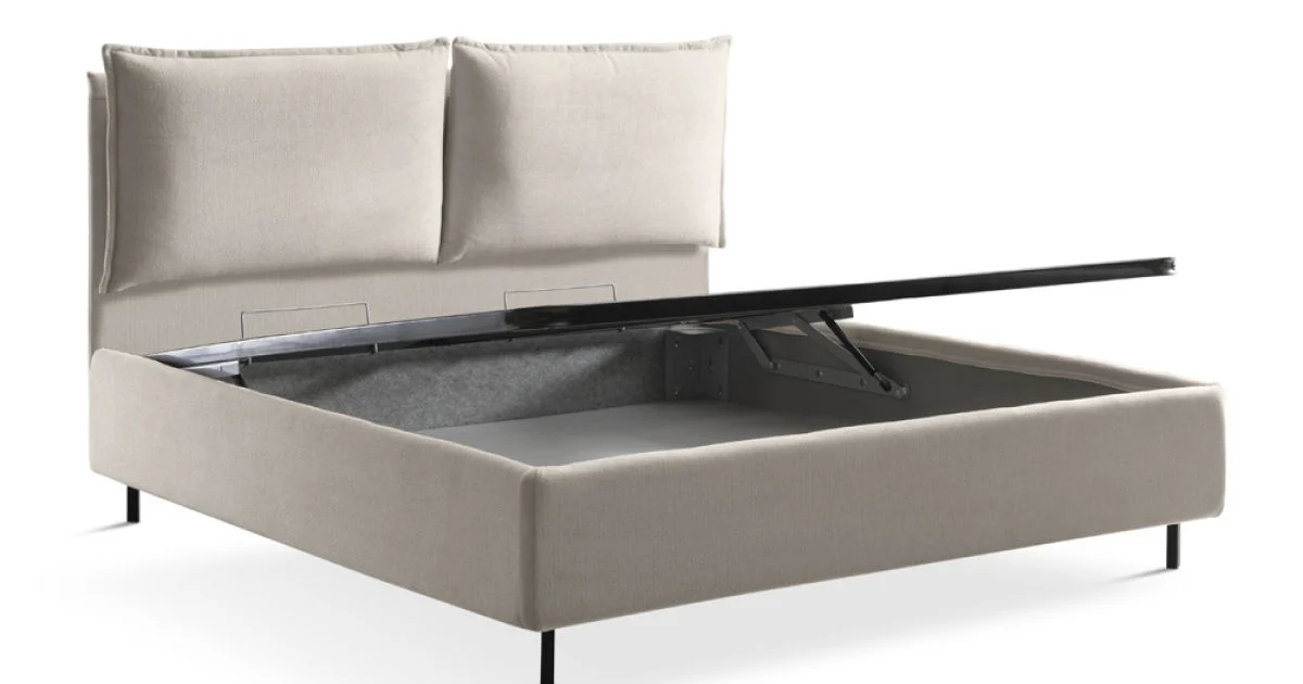 Letto Matrimoniale con Box Contenitore Realizzato in Italia - Ernesta