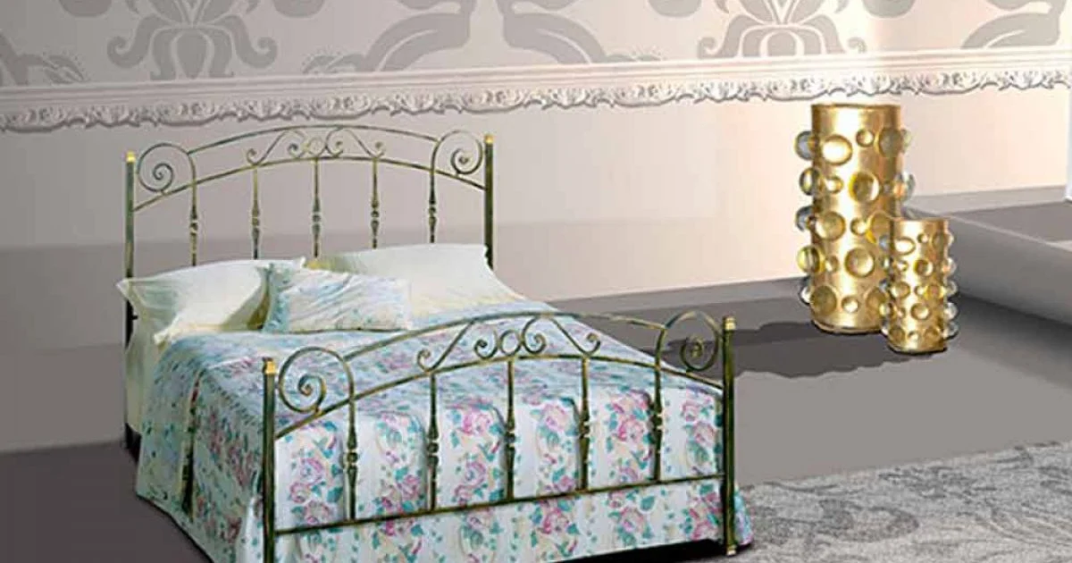 Letto Matrimoniale in Ferro Battuto Diamante