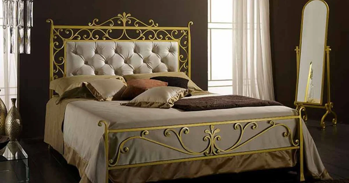 Letto Matrimoniale in Ferro Battuto Giglio