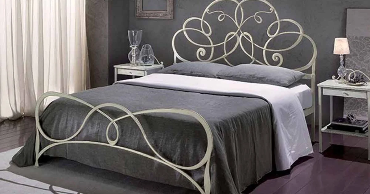 Letto Matrimoniale in Ferro Battuto Granito