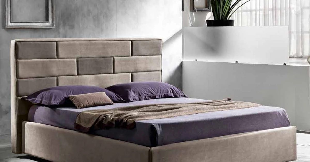 Letto matrimoniale moderno con box contenitore 160x190/200 cm Gin