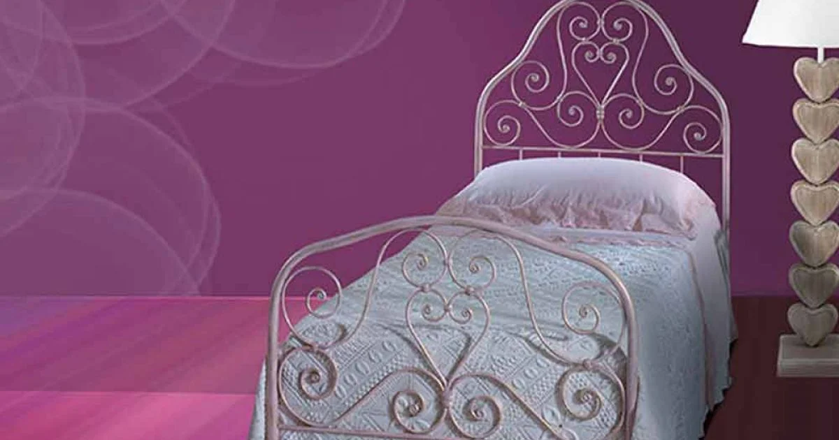 Letto Singolo in Ferro Battuto Calla