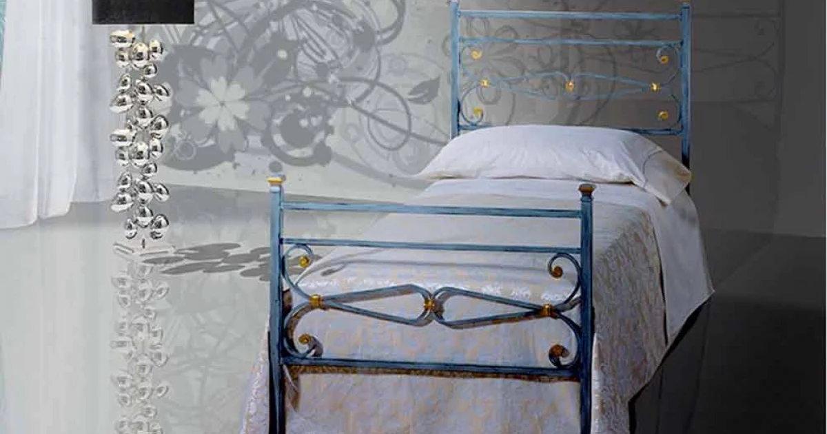 Letto Singolo in Ferro Battuto Topazio