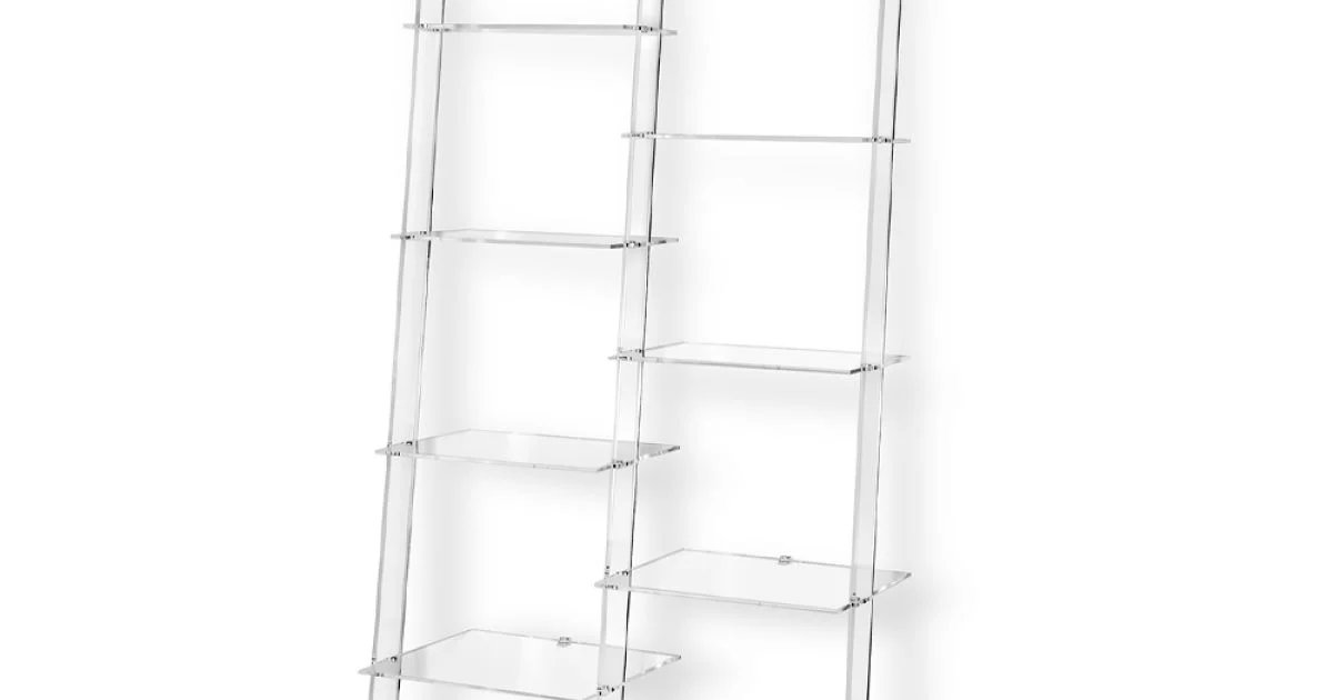 Libreria a Muro in Plexiglass Trasparente Design fino 4 Elementi - Trezza