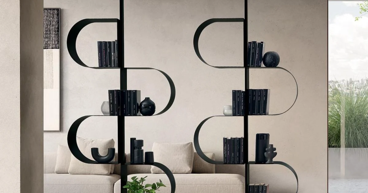 Libreria Verticale in Metallo Verniciato con Piedino Regolabile - Fatima