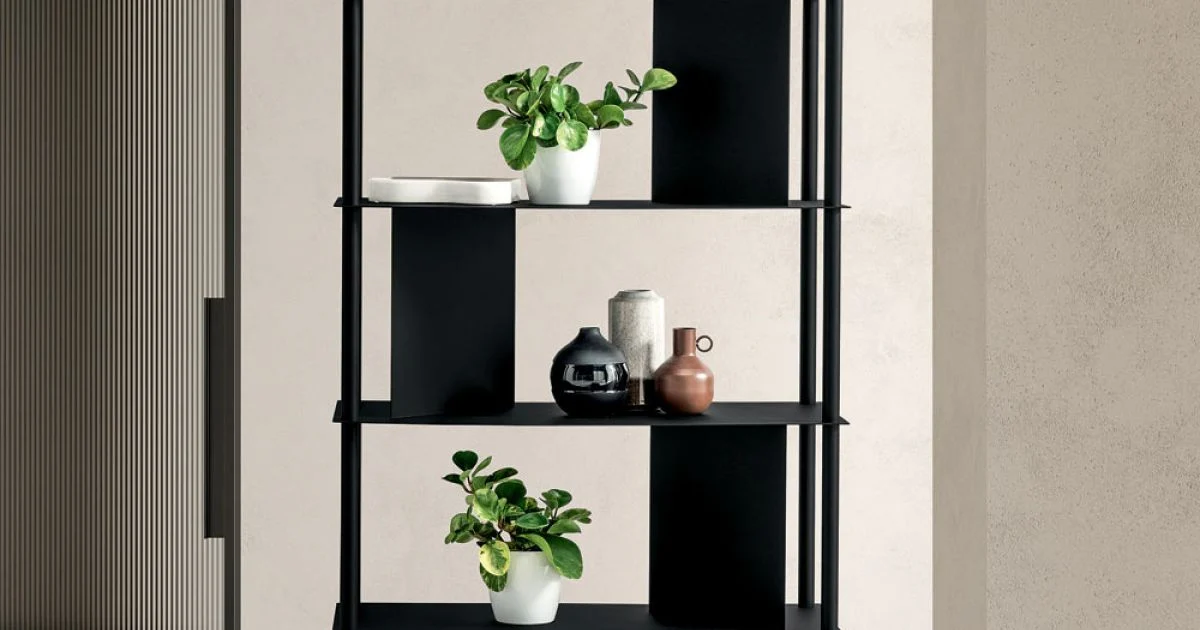 Libreria Verticale Realizzata in Metallo Verniciato Made in Italy - Filiberta