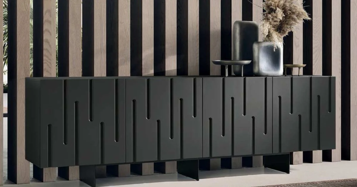 Madia con 4 Ante con Apertura Push Pull in MDF Made in Italy - Fabrizia