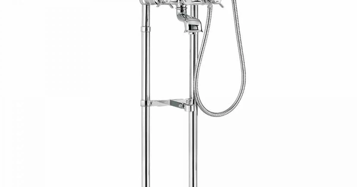 Miscelatore Classico a Pavimento per Vasca in Ottone Made in Italy - Omidio