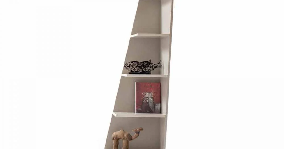Libreria angolare di design MDF laccato Esquina made in Italy