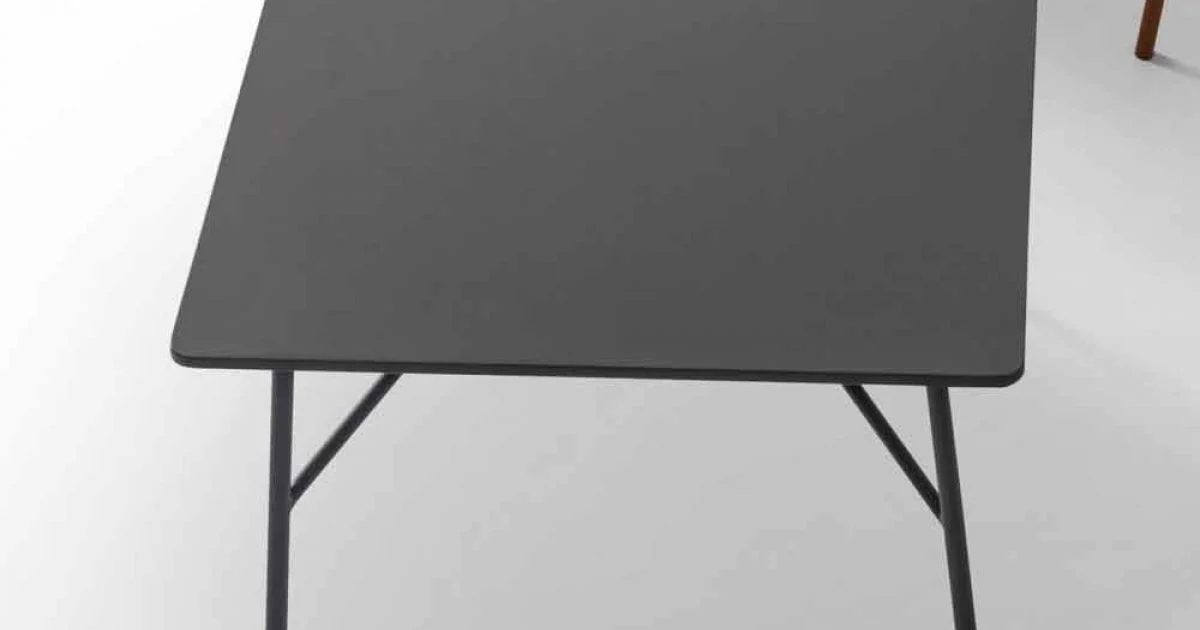 Tavolino in MDF grigio antracite di design Mek made in Italy
