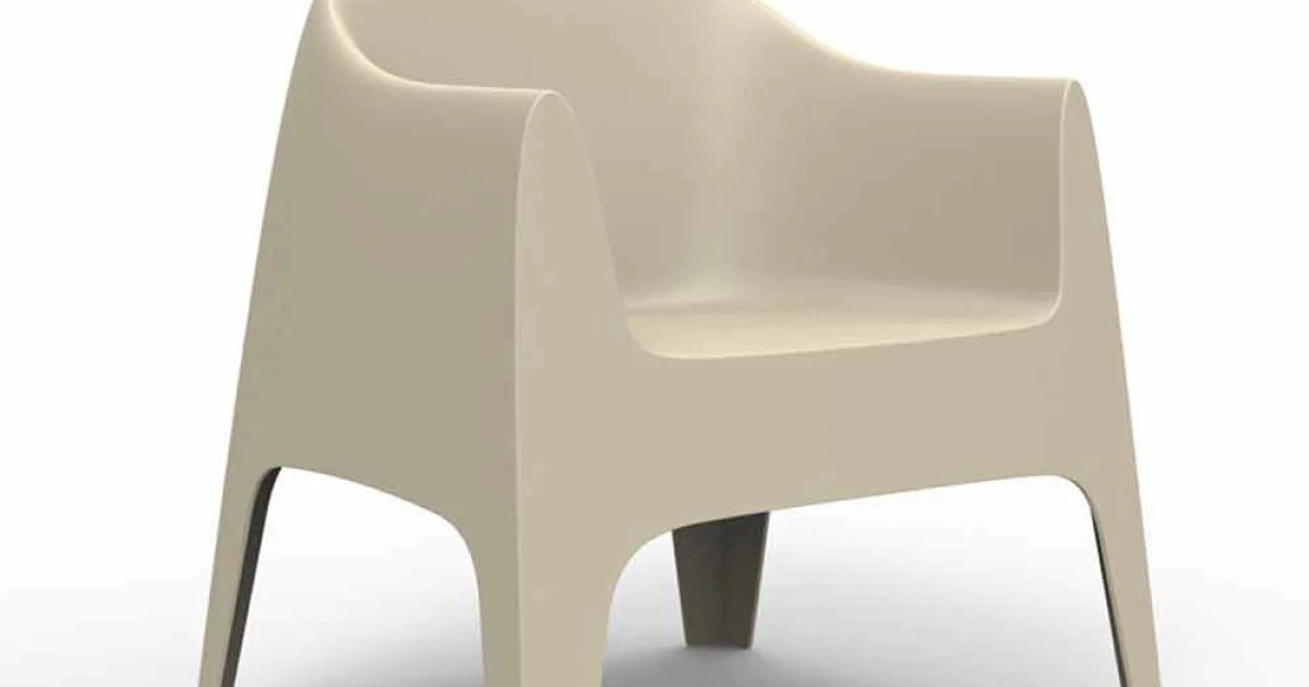 Poltrona da giardino impilabile Solid by Vondom, in polipropilene, 4 pezzi