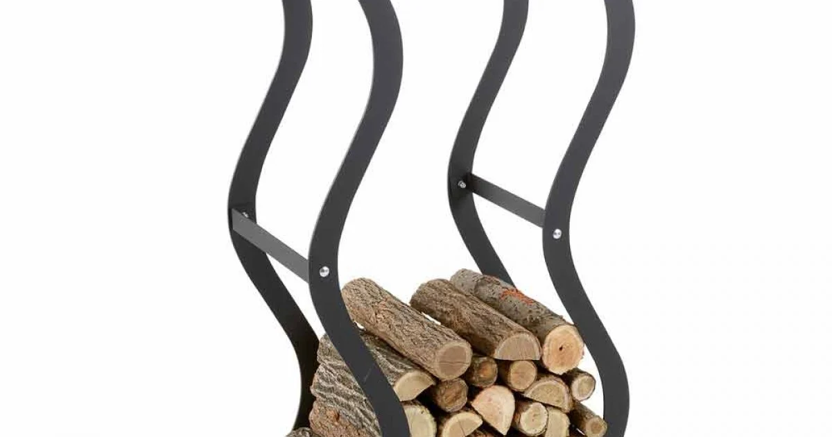 Portalegna di Design in Acciaio Nero da Interno Made in Italy - Traversone