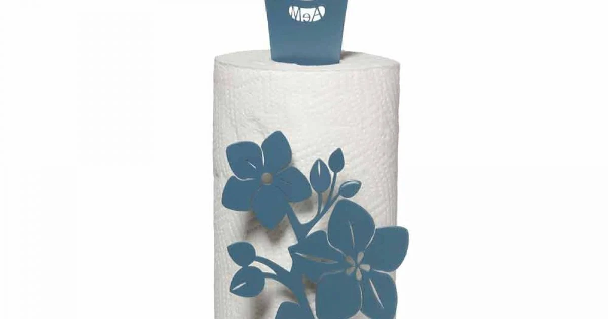 Portarotolo da Cucina a Fiori di Design Moderno in Ferro Made in Italy – Marken