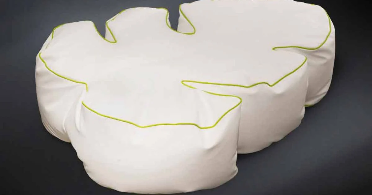 Pouf da esterno e interno in ecopelle nautica idrorepellente Philo