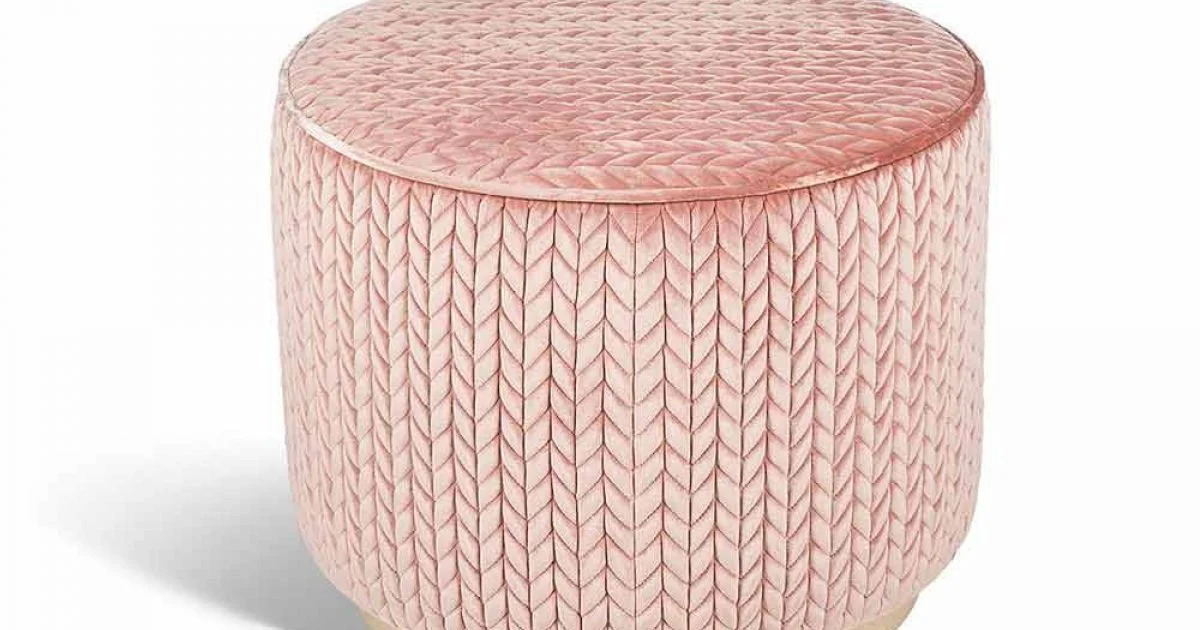 Pouf di design in tessuto Belle 1
